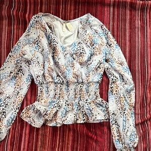 Women's Multicolor Smocked Blouse